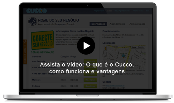 Tela de seleção de cliente do Cucco